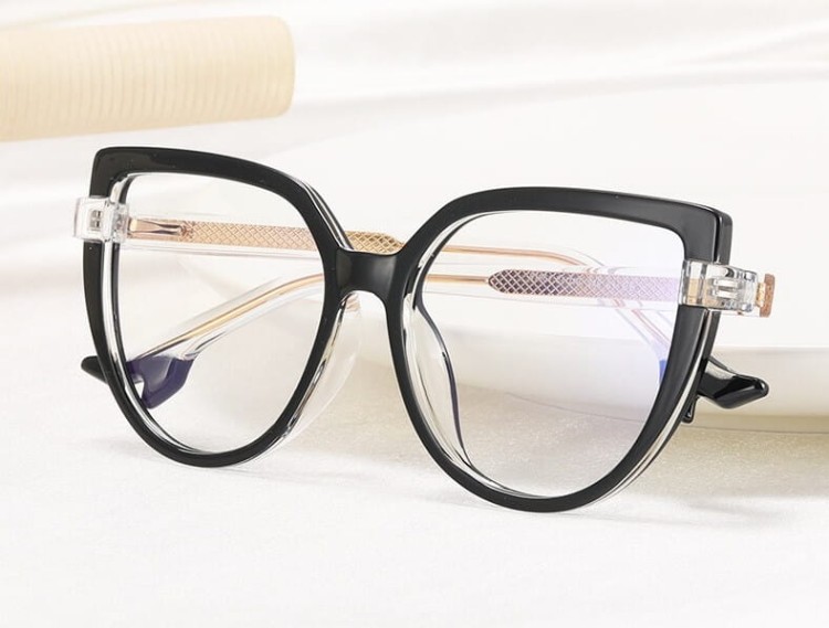 Damskie okulary na obcasie zerówki do komputera oprawki korekcyjne kocie z filtrem Blue Light 25159-.jpg