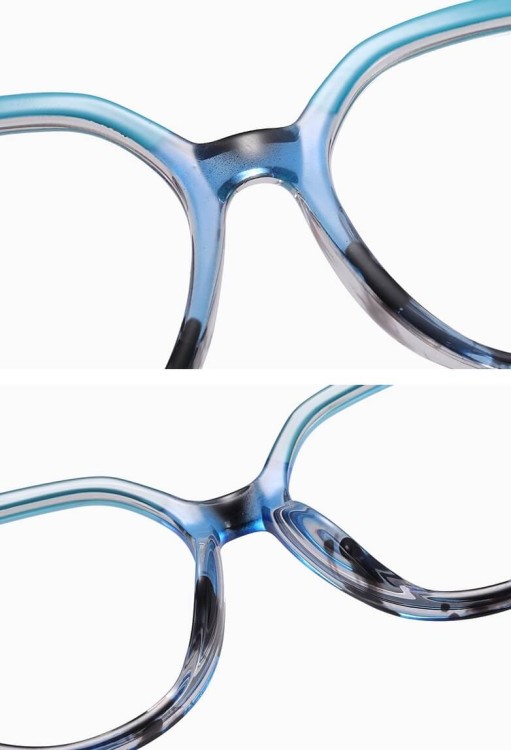 Damskie Okulary NA OBCASIE zerówki do komputera kocie BLUE LIGHT 25159C Miętowo/Panterkowe