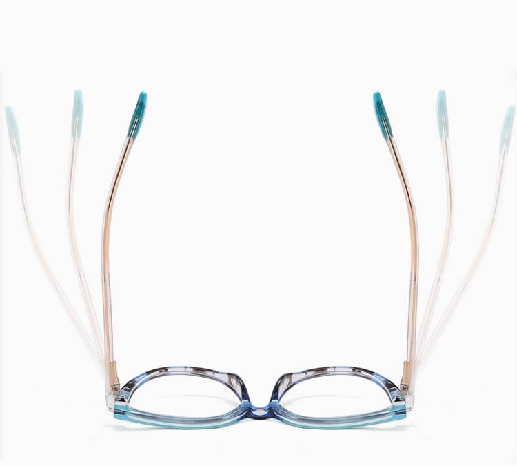 Damskie Okulary NA OBCASIE zerówki do komputera kocie BLUE LIGHT 25159C Miętowo/Panterkowe