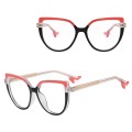 Damskie okulary na obcasie zerówki do komputera oprawki korekcyjne kocie z filtrem Blue Light 25159F.jpg
