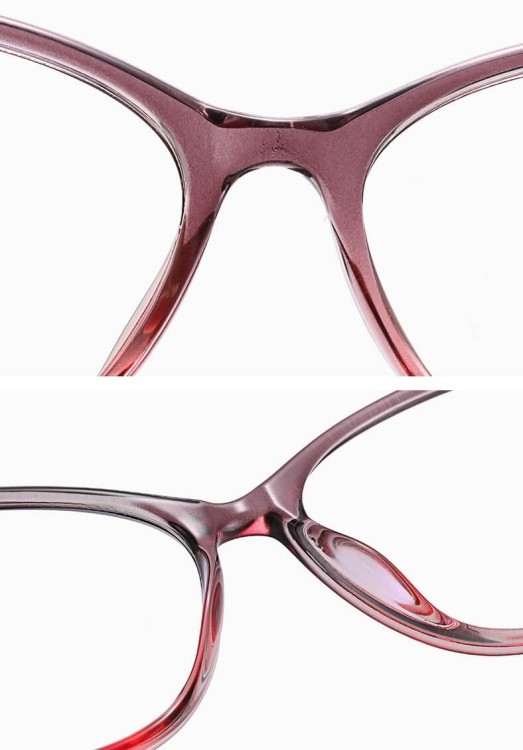 SLIM okulary damskie kocie oczy  zerówki do komputera BLUE LIGHT 25151B