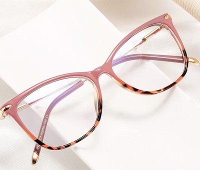 SLIM okulary damskie kocie oczy  zerówki do komputera BLUE LIGHT 25151B