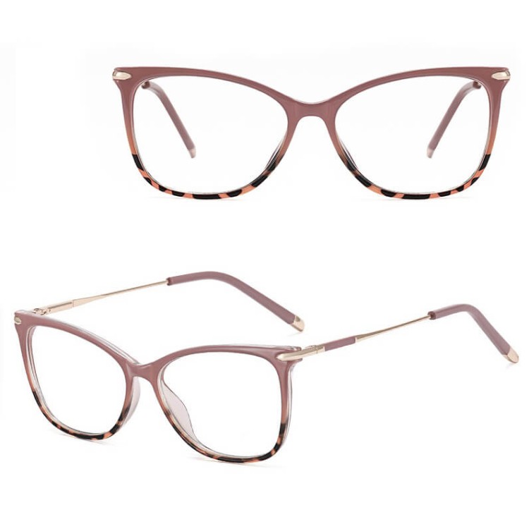 SLIM okulary damskie kocie oczy  zerówki do komputera BLUE LIGHT 25151B