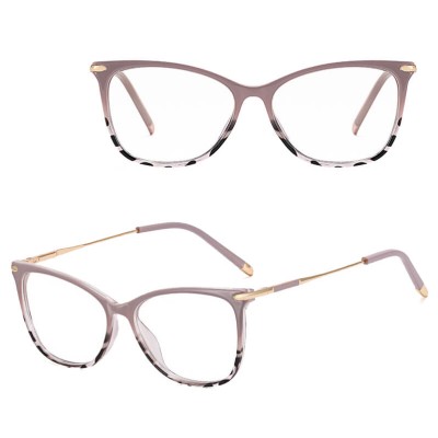 SLIM okulary damskie kocie oczy  zerówki do komputera BLUE LIGHT 25151D