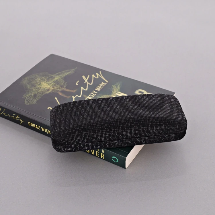 Mieniące się etui na okulary ET-119 czarne