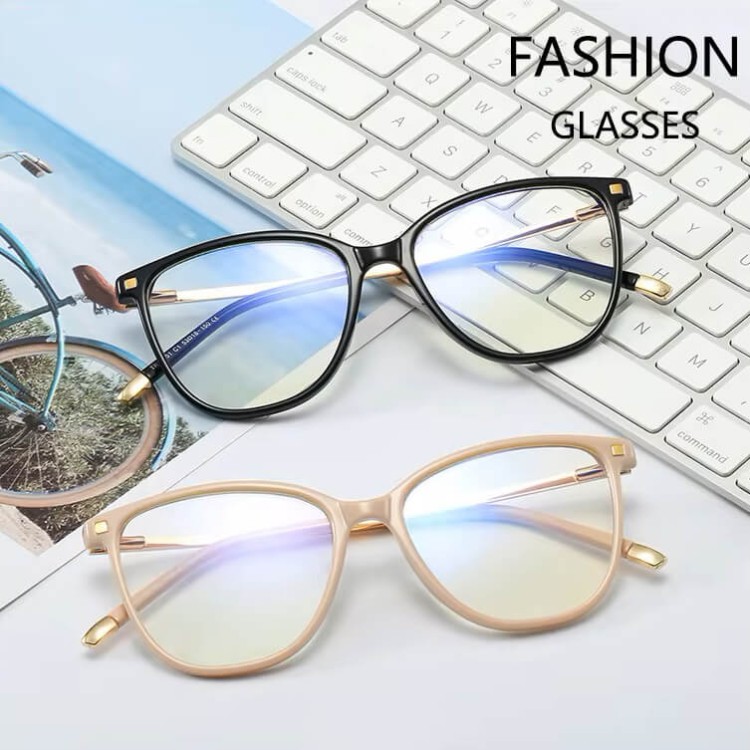 Okulary damskie kocie oczy  zerówki do komputera BLUE LIGHT 25149