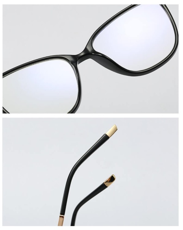 Okulary damskie kocie oczy  zerówki do komputera BLUE LIGHT 25149E