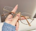 Półramkowe Damskie okulary zerówki do komputera oprawki korekcyjne kocie z filtrem Blue Light na teleskopach 25142A-.jpg