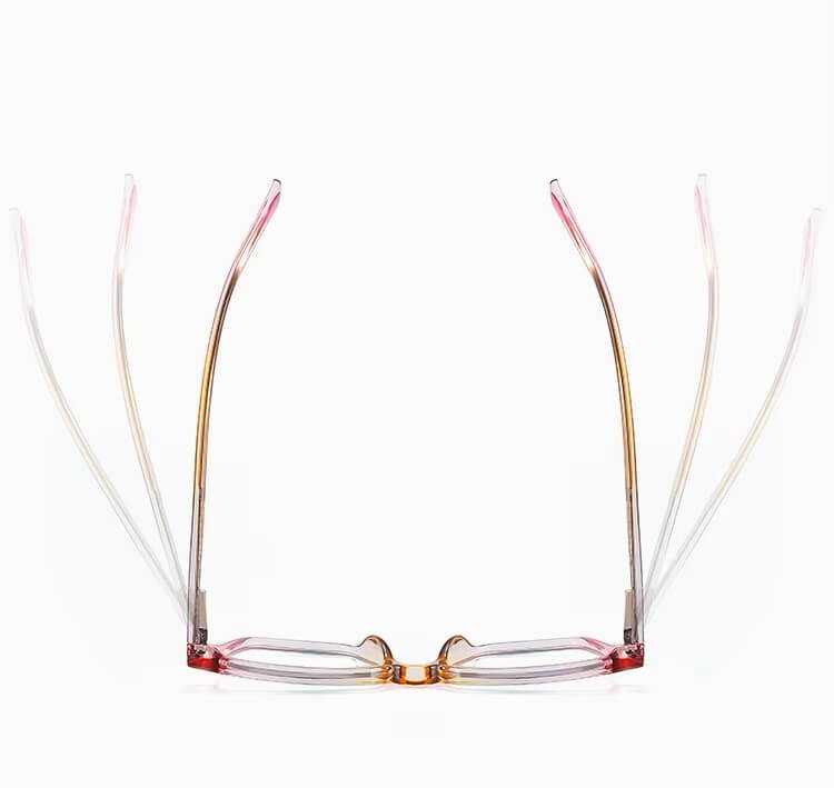 Okulary damskie kocie zerówki do komputera BLUE LIGHT 25143B Panterka/Fiolet/Beż