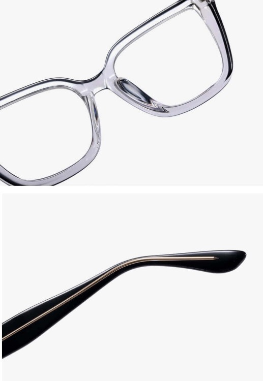 Damskie okulary kocie oczy zerówki do komputera BLUE LIGHT 25150 Czarne