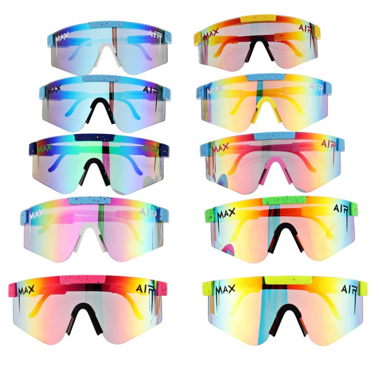 Sportowe okulary przeciwsłoneczne ST-MAX8F niebieski/żółty