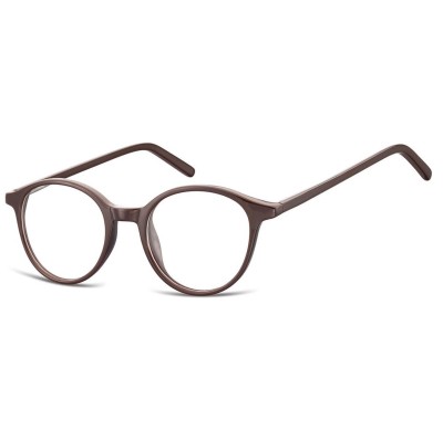 Okulary oprawki zerówki korekcyjne lenonki Unisex Sunoptic AC23C ciemny brązowy