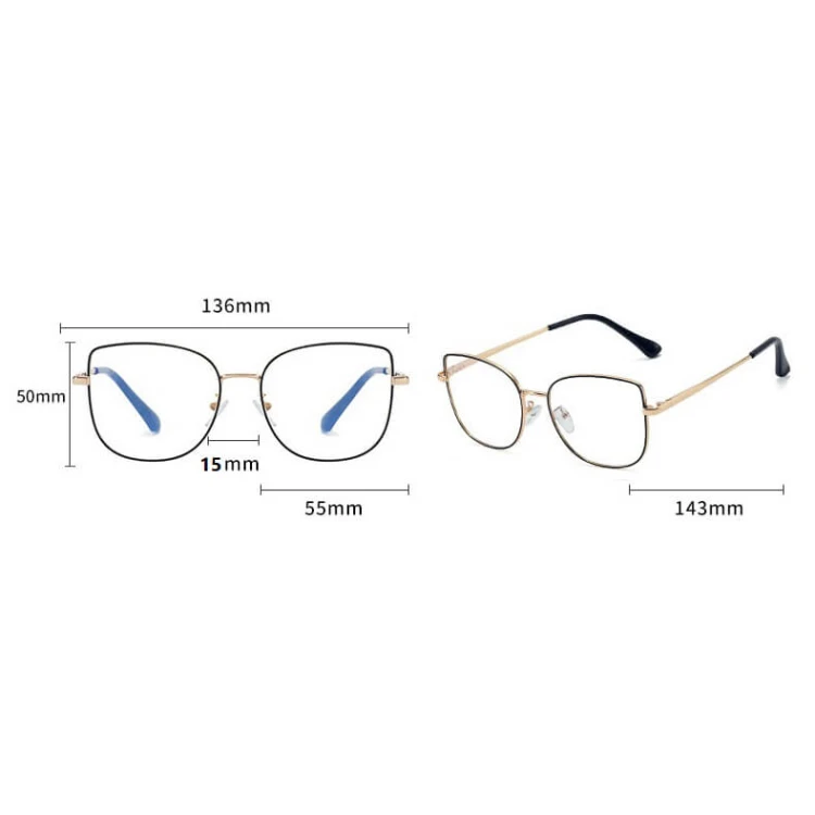 2w1 Okulary damskie do komputera + nakładka przeciwsłoneczna na magnes Clip-On 25162E brudny róż/złoty