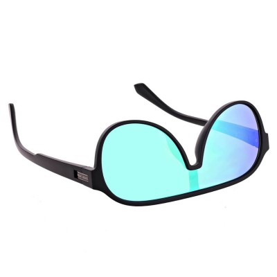 Okulary przeciwsłoneczne Pilotki lustrzane z filtrem UV400 SVM-19B czarne/zielone/niebieskie