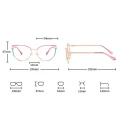 Metalowe Damskie okulary zerówki do komputera oprawki korekcyjne kocie z filtrem Blue Light 25158 wymiary.jpg