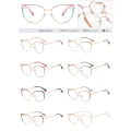 Metalowe Damskie okulary zerówki do komputera oprawki korekcyjne kocie z filtrem Blue Light 25158 kolory.jpg