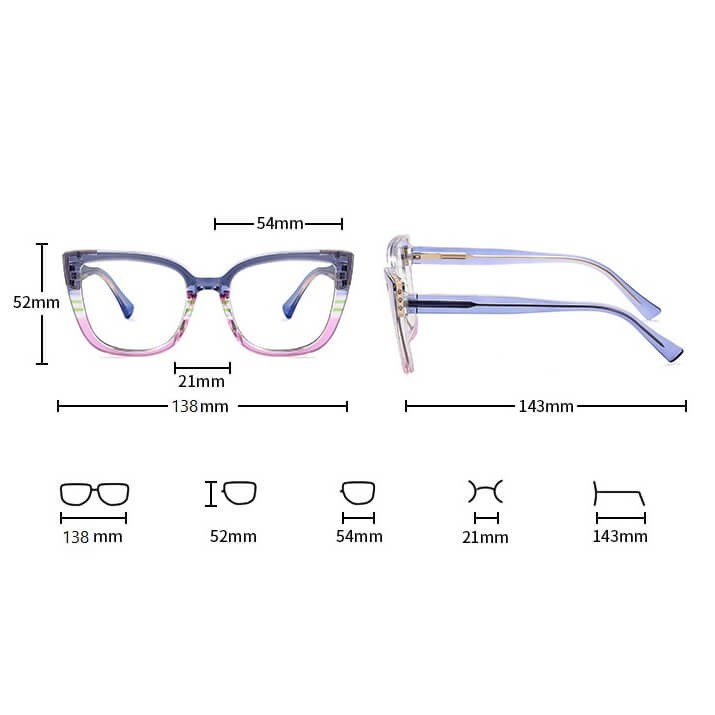 Damskie okulary kocie oczy zerówki do komputera BLUE LIGHT 25146 Czarne 