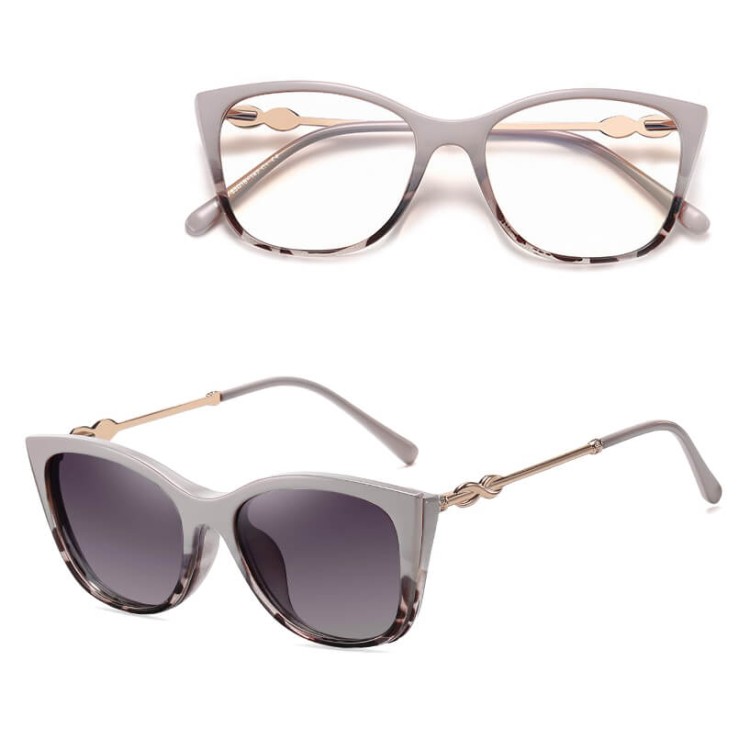 Damskie oprawki okularowe zerówki z filtrem blue light i przeciwsłoneczną nakładką polaryzacyjną 25161C.jpg