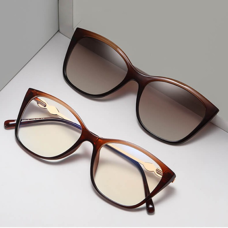 Damskie oprawki okularowe zerówki z filtrem blue light i przeciwsłoneczną nakładką polaryzacyjną 25161E-.jpg