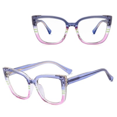 Damskie okulary kocie oczy zerówki do komputera BLUE LIGHT 25146C
