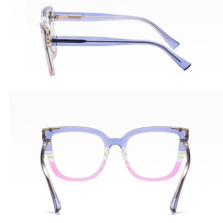 Damskie okulary kocie oczy zerówki do komputera BLUE LIGHT 25146C