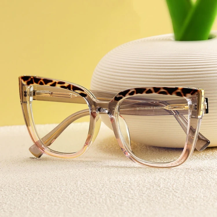 Damskie okulary kocie oczy zerówki do komputera BLUE LIGHT 25146E