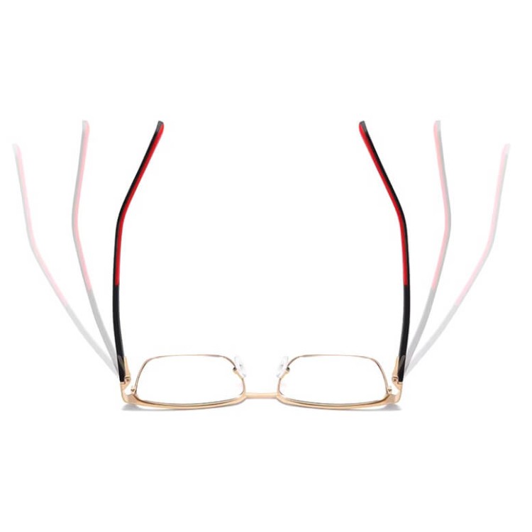 Metalowe męskie okulary zerówki z filtrem Blue Light do komputera 25141B czarne/srebrne + akcesoria