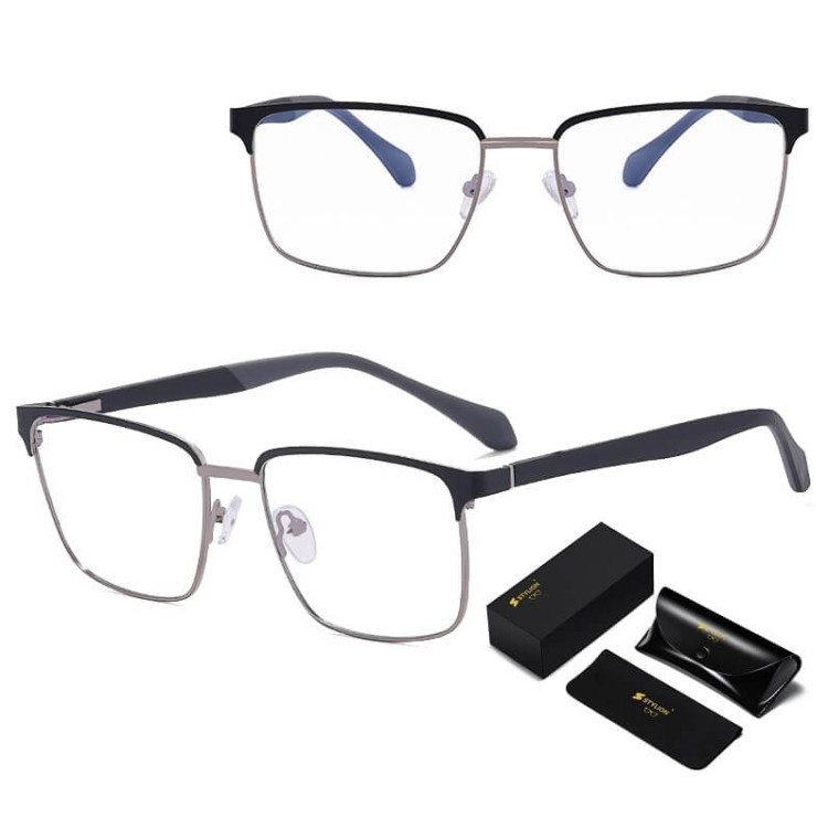 Męskie metalowe okulary do komputera Blue Light oprawki korekcyjne z flexami 25141B.jpg