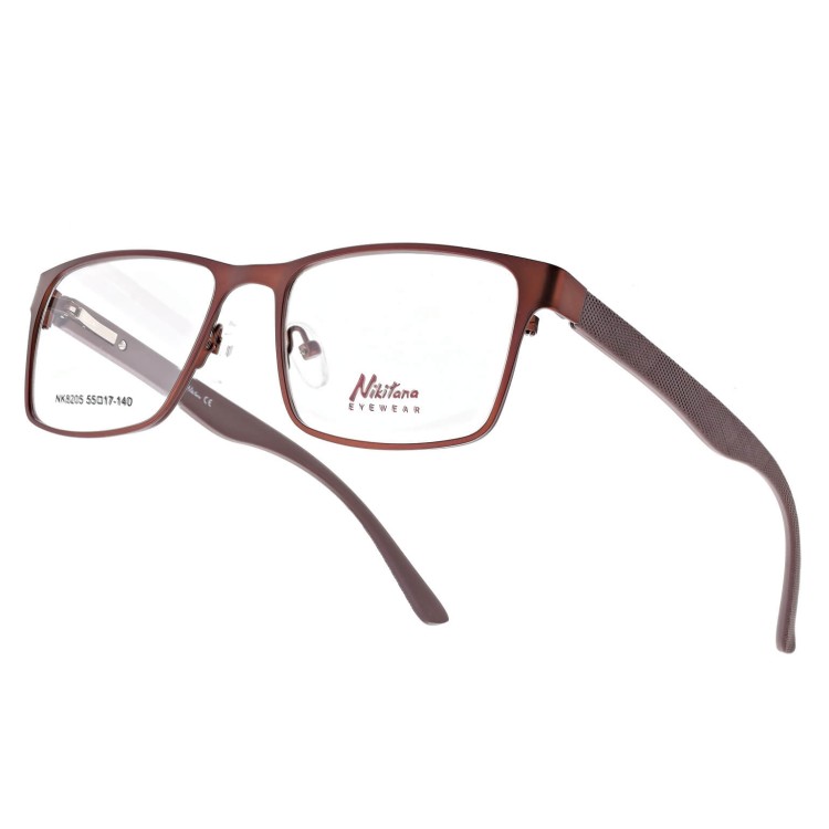 Oprawki okularowe prostokątne korekcyjne NIKITANA na teleskopach STNK6 Brązowy