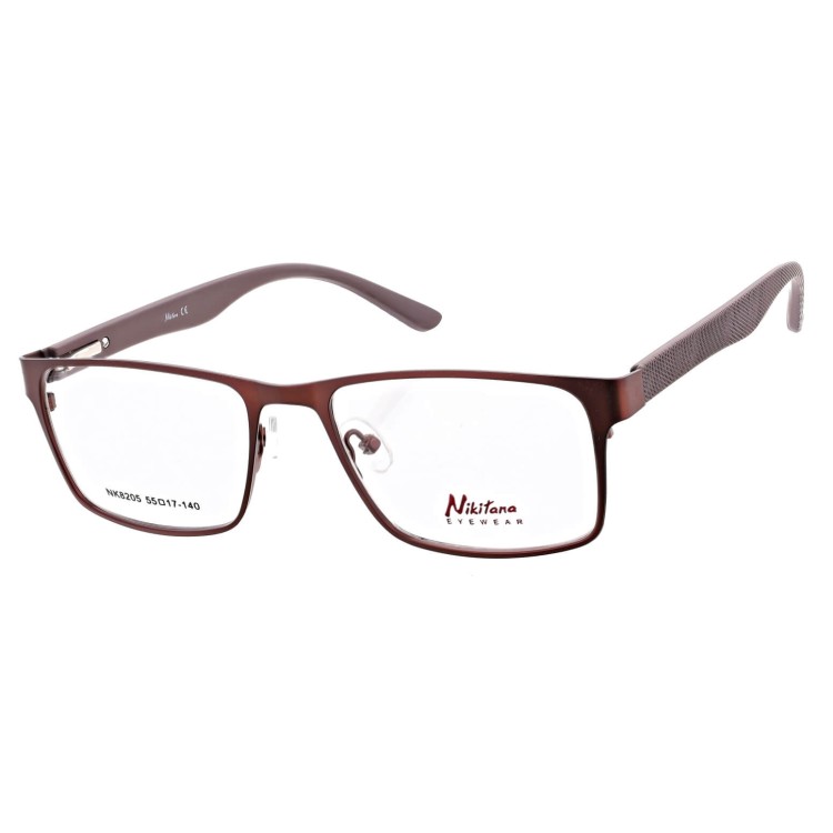 Oprawki okularowe prostokątne korekcyjne NIKITANA na teleskopach STNK6 Brązowy