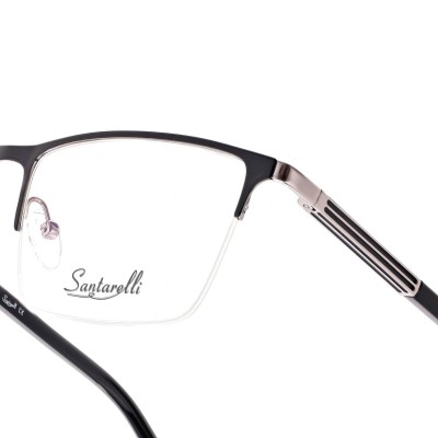 Oprawki okularowe żyłkowe prostokątne korekcyjne SANTARELLI na teleskopach STSA3 Czarny
