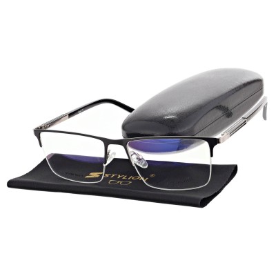 Oprawki okularowe żyłkowe prostokątne korekcyjne SANTARELLI na teleskopach STSA3 Czarny