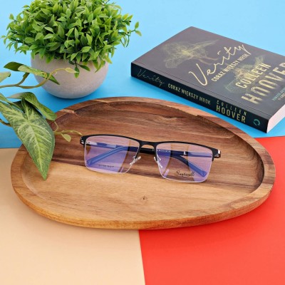 Oprawki okularowe żyłkowe prostokątne korekcyjne SANTARELLI na teleskopach STSA3 Czarny