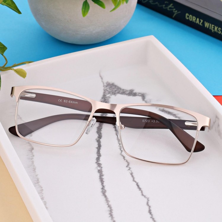 Plusy +3.50 Męskie okulary do czytania korekcyjne ST330A