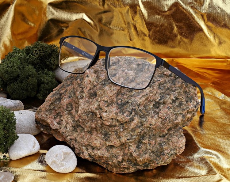 Plusy +1.25 Męskie okulary do czytania korekcyjne ST336 czarny/granat