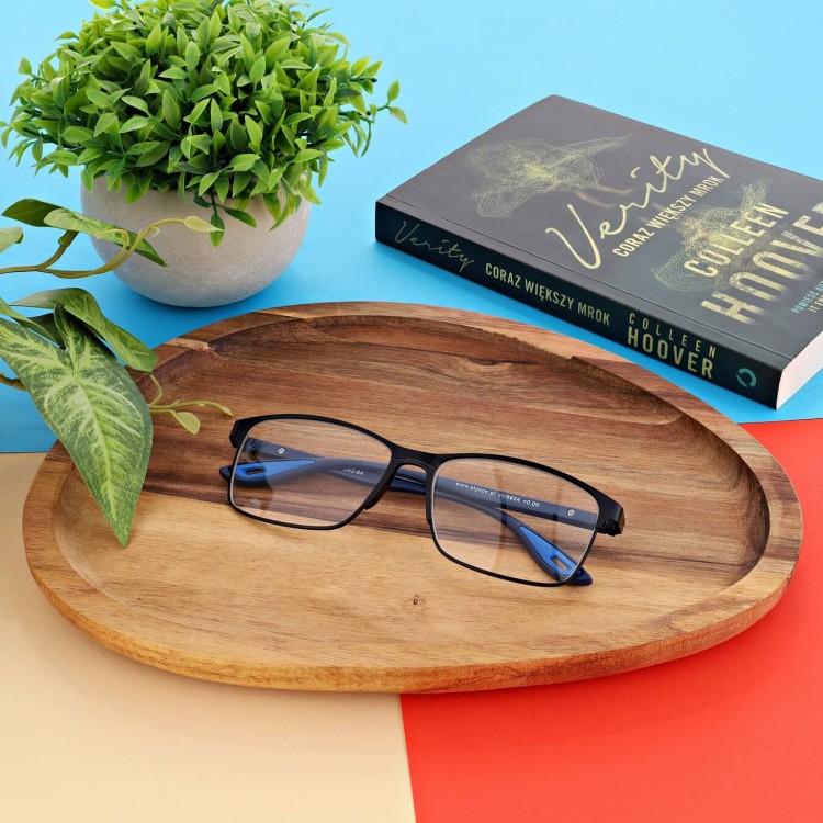 Plusy +1.25 Męskie okulary do czytania korekcyjne ST336 czarny/granat