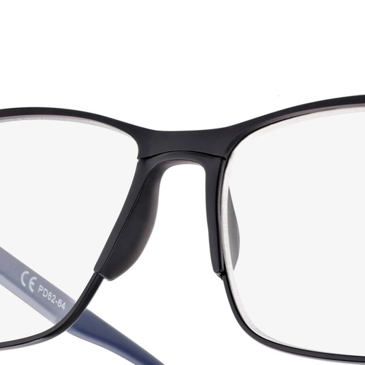 Plusy +3.00 Męskie okulary do czytania korekcyjne ST336 czarny/granat