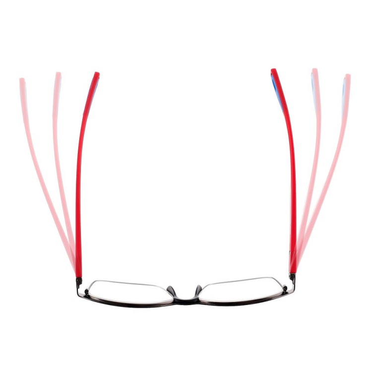 Plusy +2.75 Męskie okulary do czytania korekcyjne ST337 grafit/czerwony