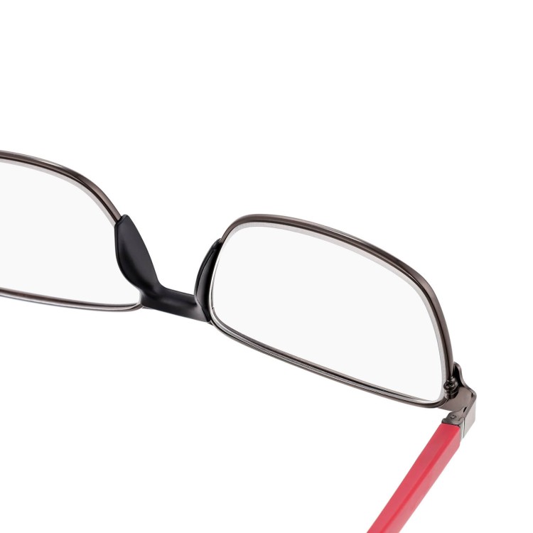 Plusy +3.00 Męskie okulary do czytania korekcyjne ST337 grafit/czerwony