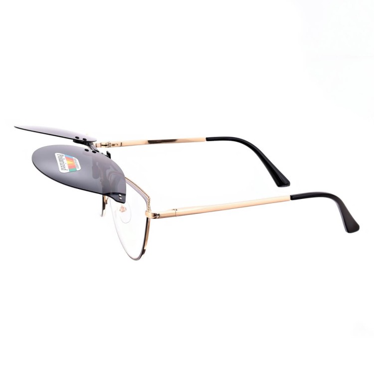 Nakładki przeciwsłoneczne polaryzacyjne na okulary korekcyjne kocie NA-183 czarne