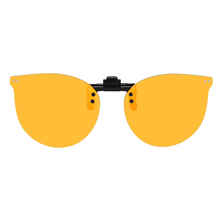 Nakładki przeciwsłoneczne polaryzacyjne na okulary korekcyjne kocie NA-183C pomarańczowe