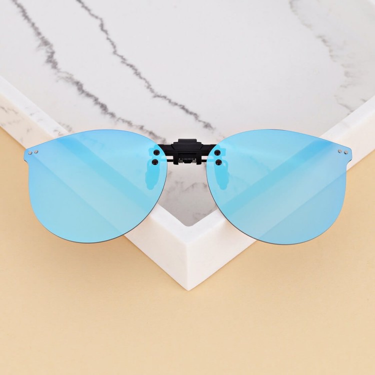 Nakładki przeciwsłoneczne polaryzacyjne na okulary korekcyjne kocie NA-183D niebieskie