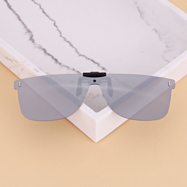 Nakładki przeciwsłoneczne polaryzacyjne na okulary korekcyjne NA-181A srebrne