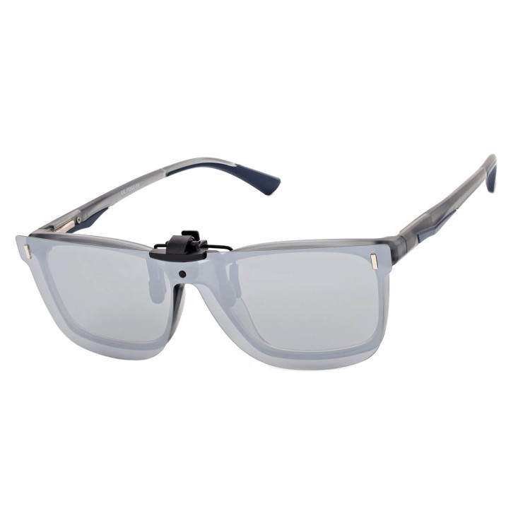 Nakładki przeciwsłoneczne polaryzacyjne na okulary korekcyjne NA-181A srebrne