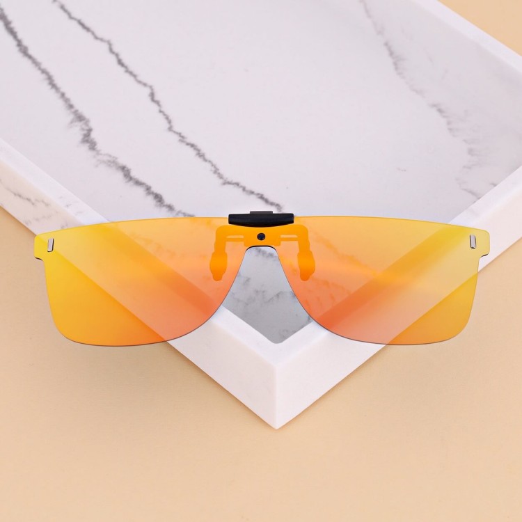 Nakładki przeciwsłoneczne polaryzacyjne na okulary korekcyjne NA-181C pomarańczowe