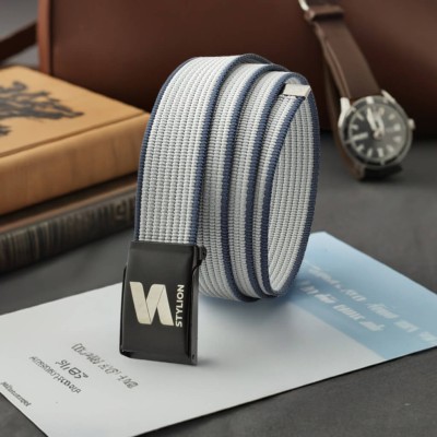 Pasek parciany szaro-granatowy STYLION - ST-27