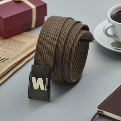 Pasek parciany brązowy STYLION - ST-06