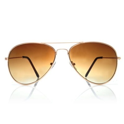 Klasyczne okulary aviatory przeciwsłoneczne złote pilotki