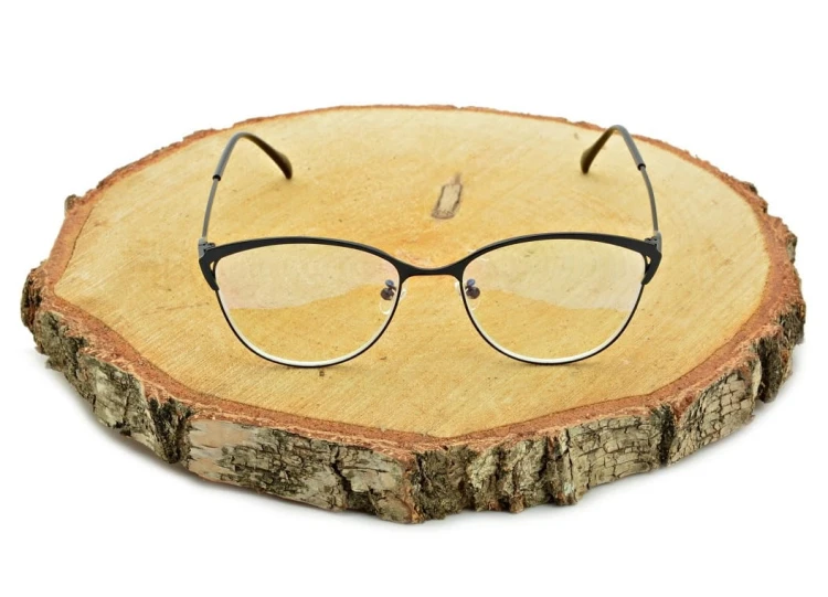 Damskie kocie okulary zerówki z antyrefleksem ST317 moc: 0.00 czarne ze skazą