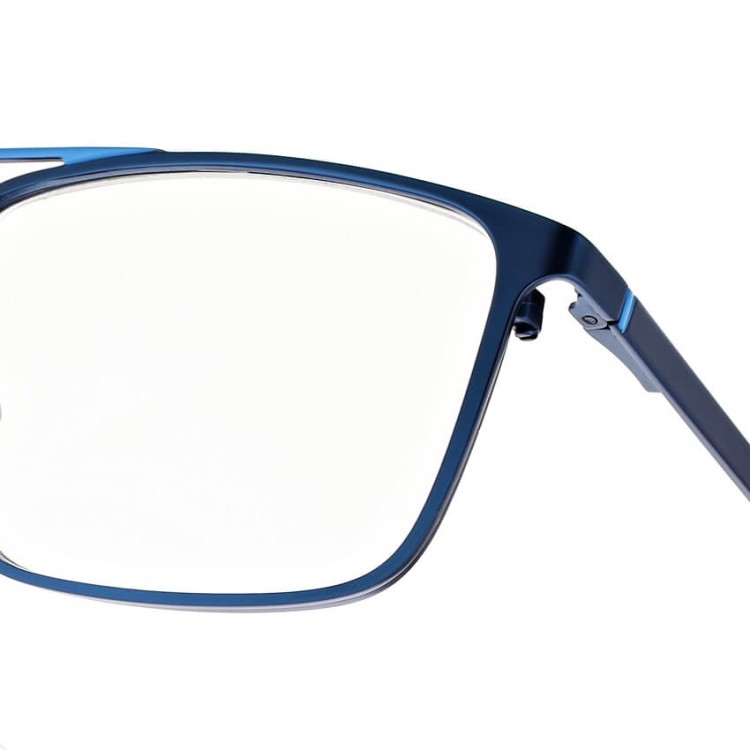 Męskie okulary PREMIUM +2.00 do czytania i komputera Blue Light+Antyrefleks STL280 niebieskie